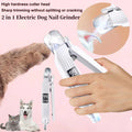2-in-1 Electric Pet Nail Trimmer with LED Light – Grinder & Clipper for Dogs & Cats