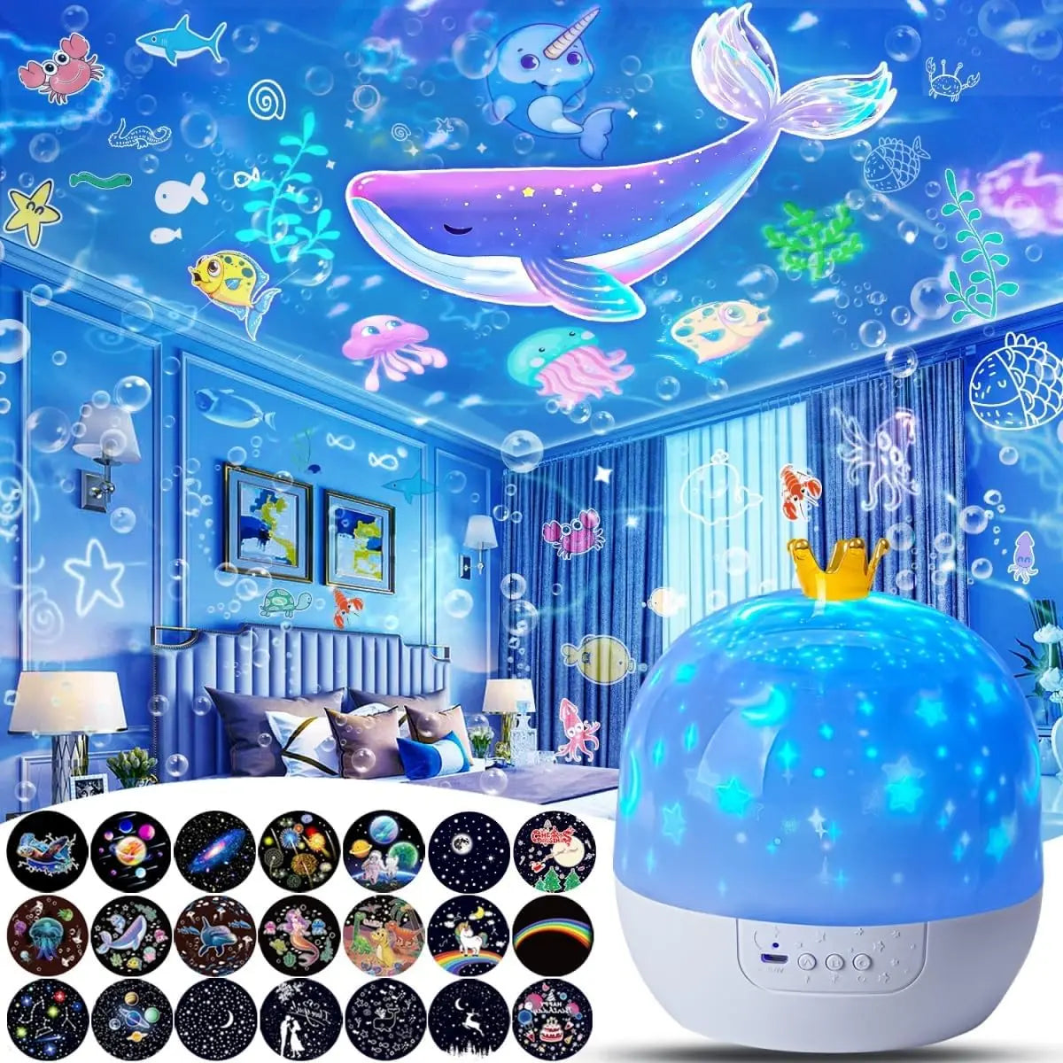 Star Galaxy Projector with 21 Scenes & 360° Rotation
