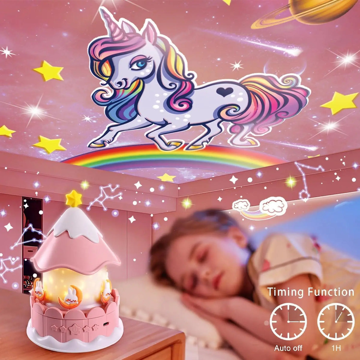 Star Galaxy Projector with 21 Scenes & 360° Rotation