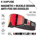 Photochromic Magnetic Ski Goggles – Anti-Fog UV400 Snow Goggles for Skiing & Snowboarding