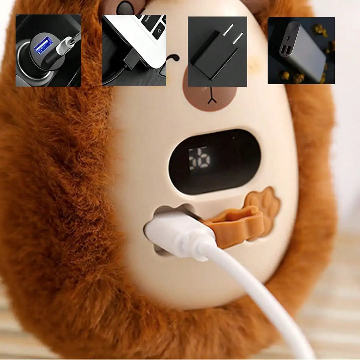 Rechargeable Hand Warmers – Soft Plush Portable Electric Pocket Heater with 3 Heat Settings