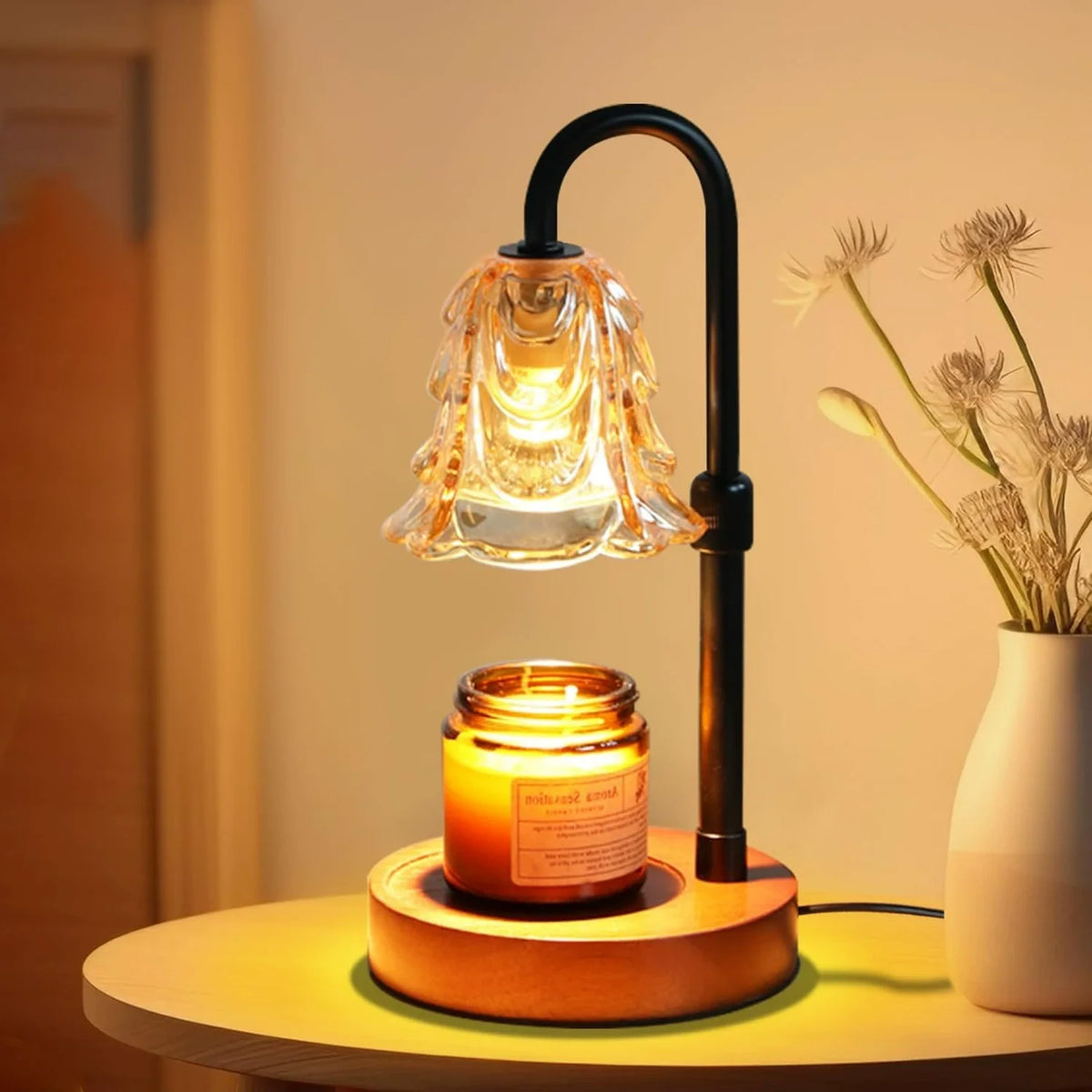 Flower Candle Warmer Lamp with Timer