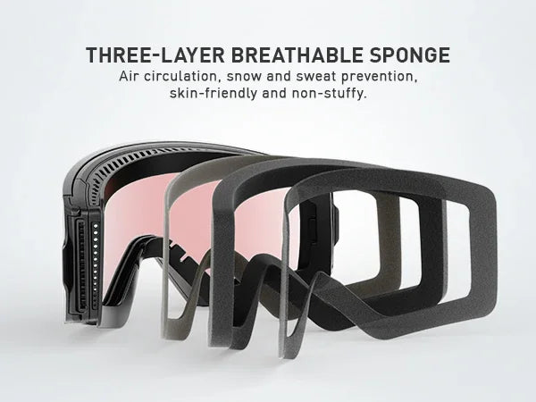 Photochromic Magnetic Ski Goggles – Anti-Fog UV400 Snow Goggles for Skiing & Snowboarding