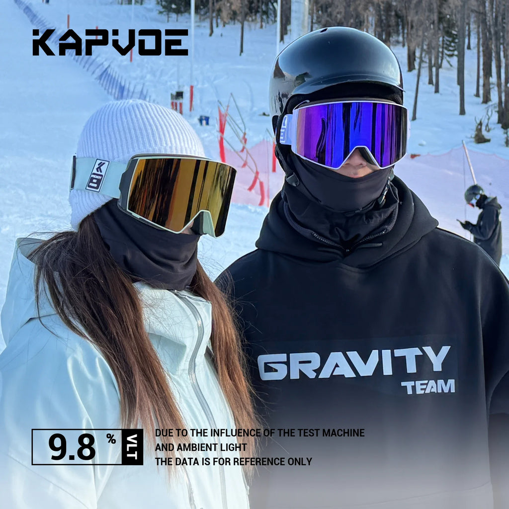 Photochromic Magnetic Ski Goggles – Anti-Fog UV400 Snow Goggles for Skiing & Snowboarding