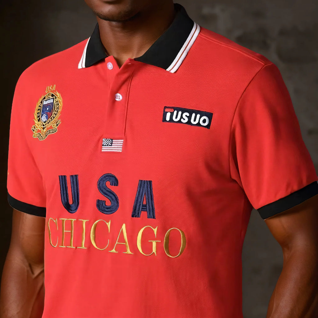 Men's Luxury Embroidered Pique Polo
