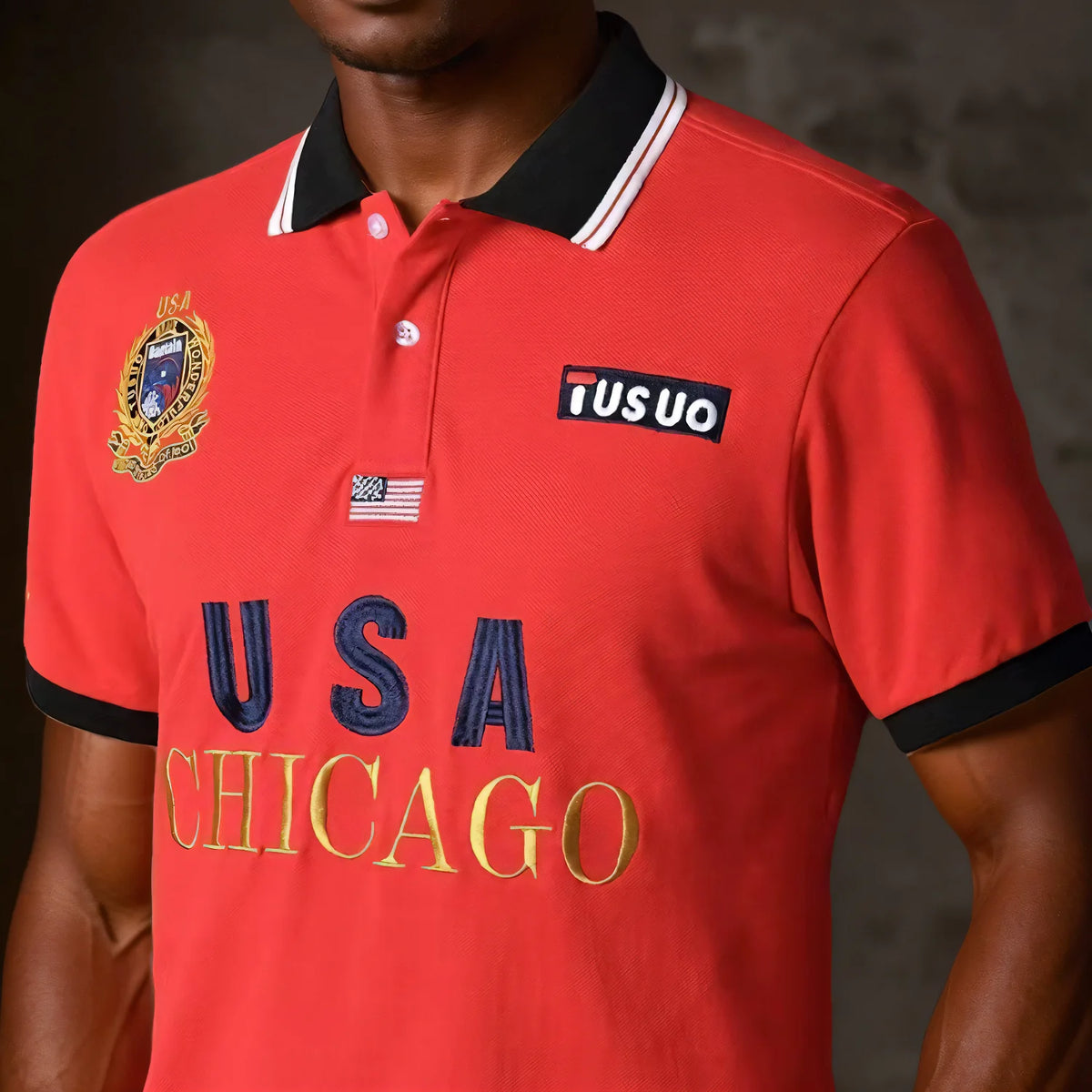 Men's Luxury Embroidered Pique Polo
