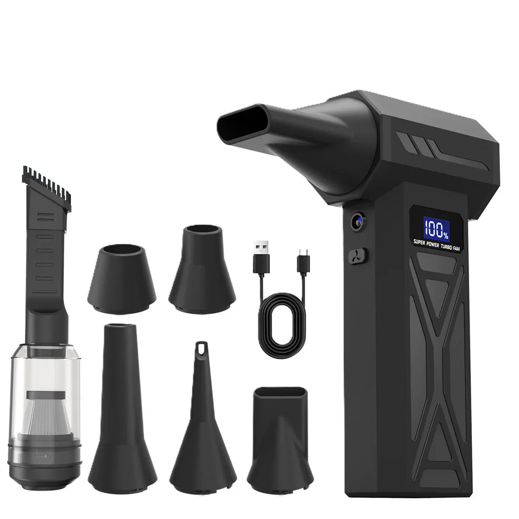 Cordless Electric Air Duster – 110,000 RPM Turbo Jet Blower for Keyboards, Electronics & Car