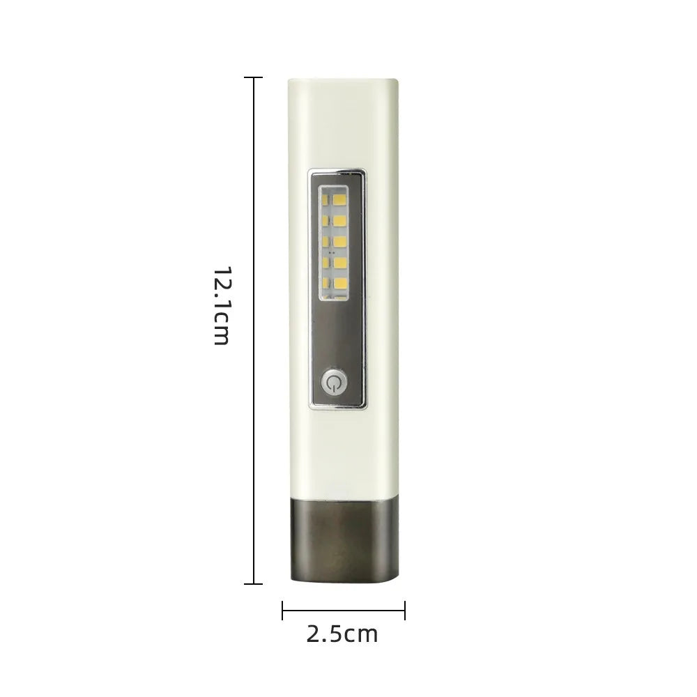 Mini LED Flashlight with COB Side Light & Power Bank