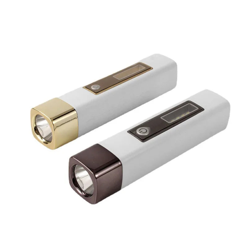 Mini LED Flashlight with COB Side Light & Power Bank