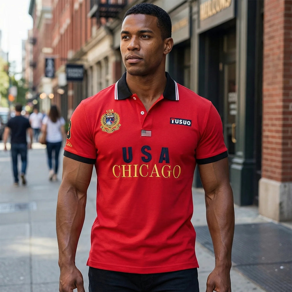 Men's Luxury Embroidered Pique Polo