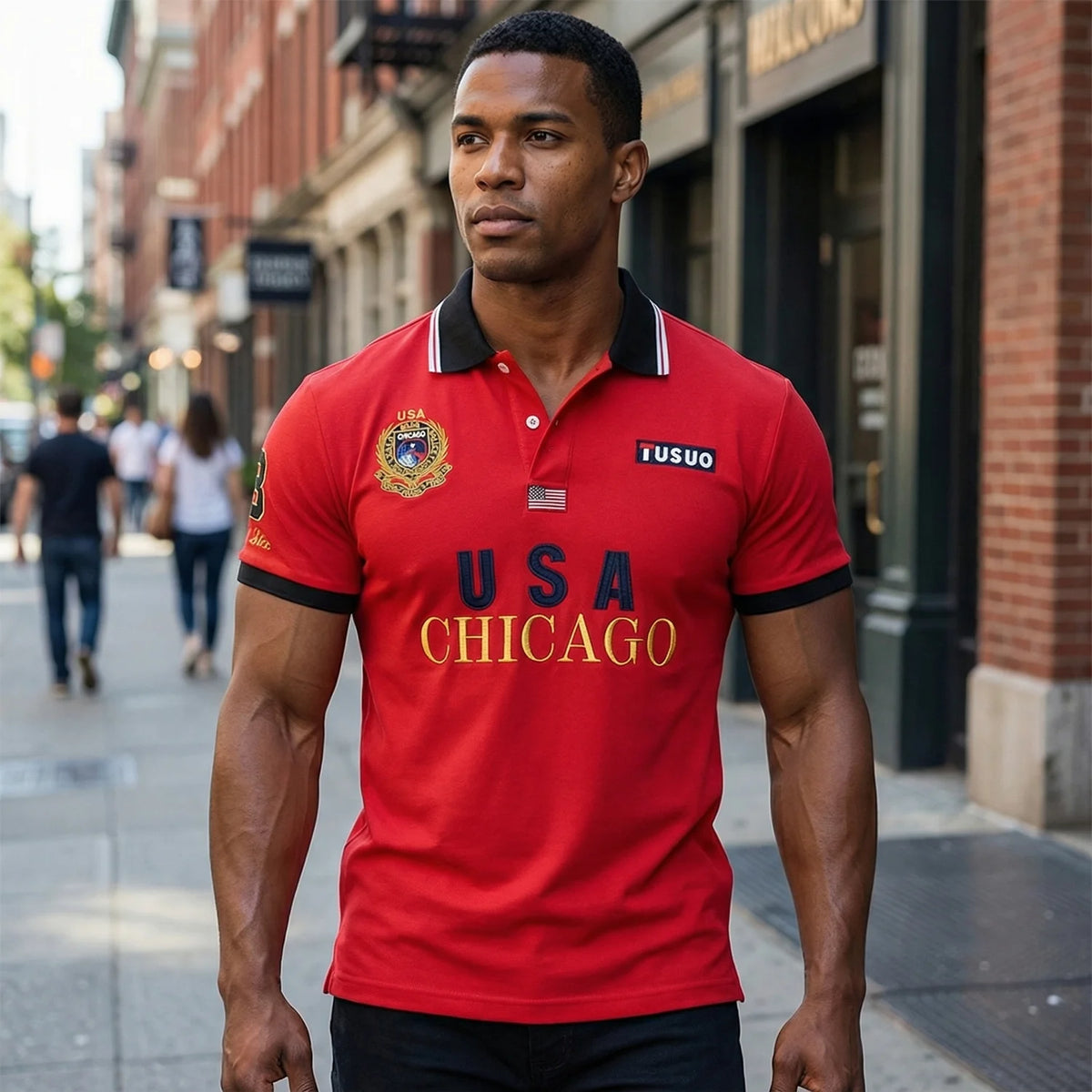 Men's Luxury Embroidered Pique Polo